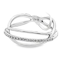Ringe Mirco Visconti Dame Anello fascia in Weißgold Diamante 0.08 Ct LF323 - LF323